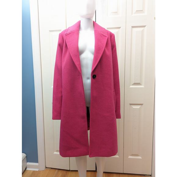 Tahari Coat Womens Size XL Wool Blend Barbiecore Fall Winter Business Casual - Picture 2 of 16